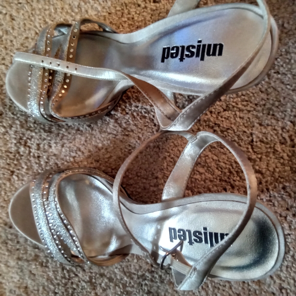 Unlisted Women's Glittering Silver Heels